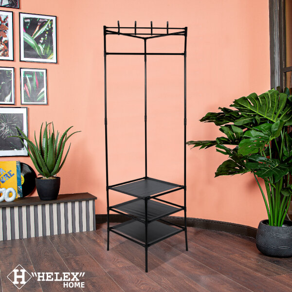 фото Напольная вешалка для одежды Helex Home W-31, чёрная