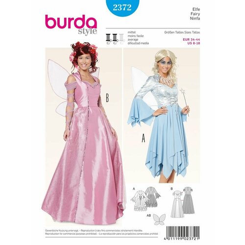 выкройка burda 5812 индейский костюм Выкройка Burda Карнавальный костюм Эльфы