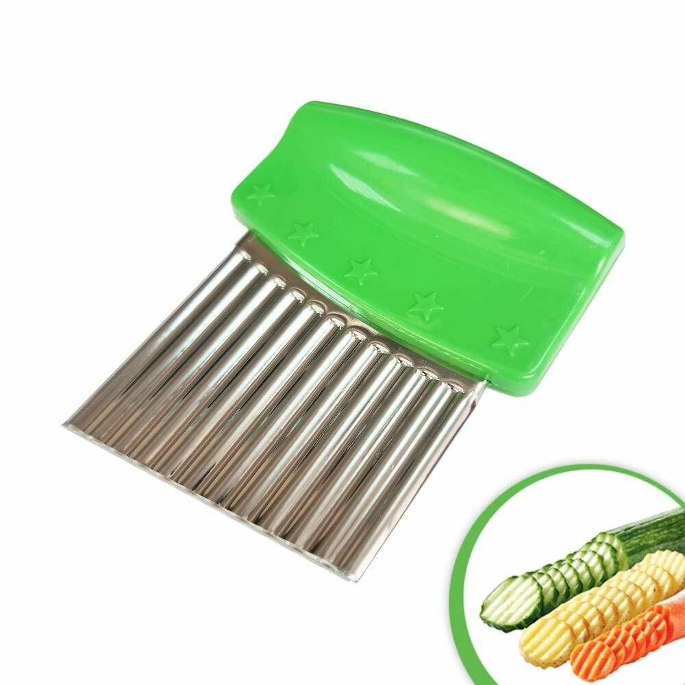 фото Овощерезка для волнистой нарезки, цвет зеленый