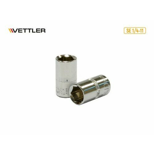 vettler головка 6 гранная 1 2dr 11 мм vettler VETTLER Головка 6-гранная 1/4DR 10 мм (VETTLER)