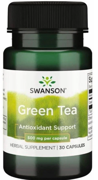 Swanson Green Tea 500 mg (Зеленый чай 500 мг) 30 капсул (Swanson)