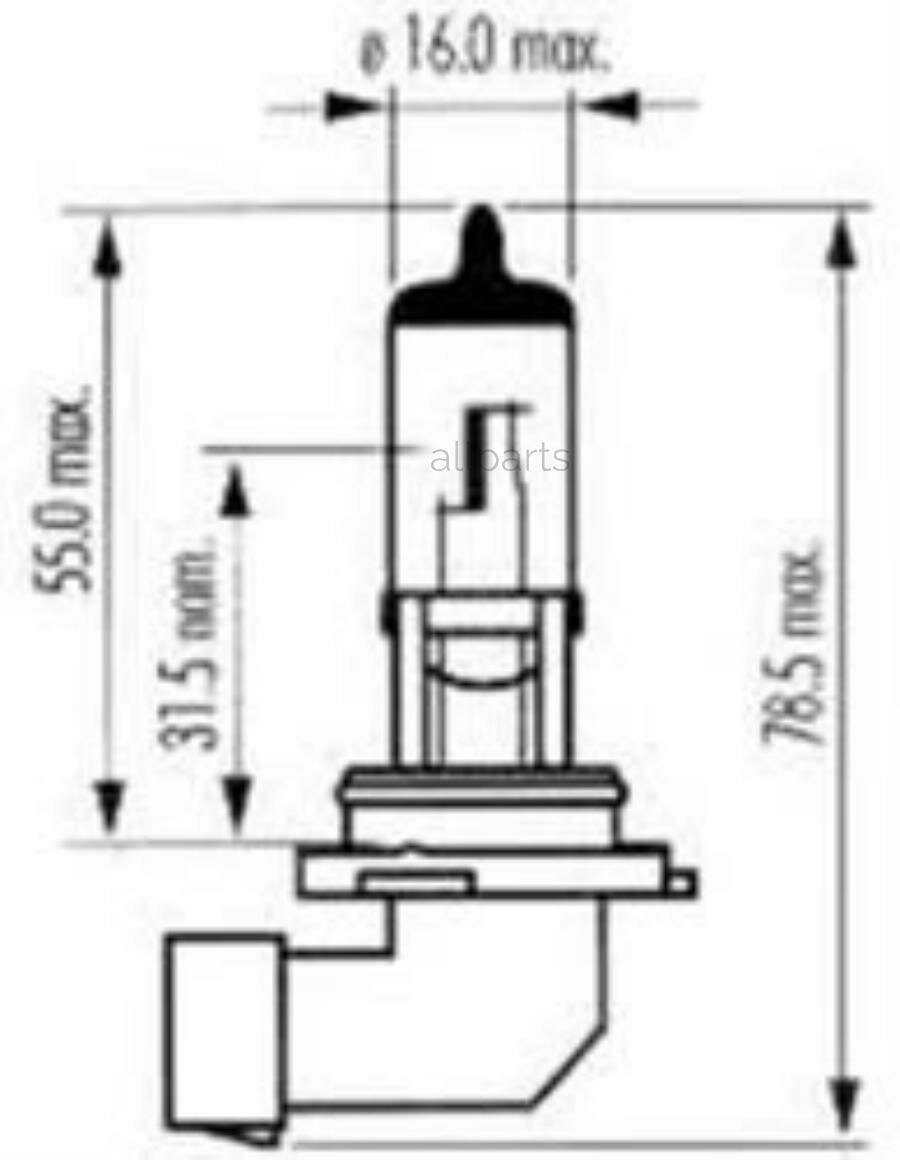 SCT GERMANY 202594 Лампа накаливания HB4 White 12V 51W P22d