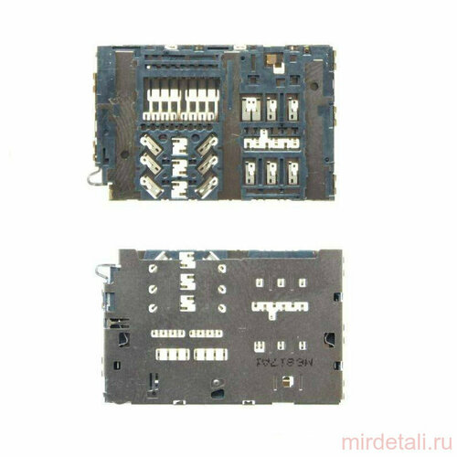 Коннектор SIM+MMC для Samsung A310F, A510F, A600F, A605F, G570, J330F, J415F, J530F, J600F, J610F, J730F, J810F держатель лоток sim карты для samsung galaxy j3 j330f j5 j530f j7 j730f 2017 компл 2 шт черный