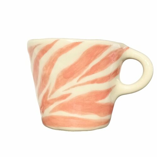 Чашка для чая ручной работы Зебра розовая керамика 250 мл 3176₽