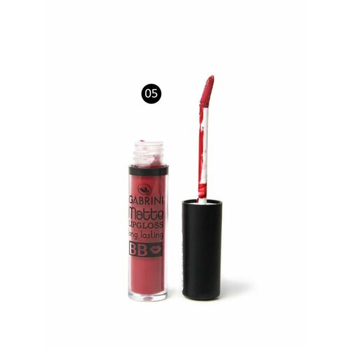 GABRINI губная помада Matte Lipgloss жидкая, матовая, оттенок гранат, 6,0 мл