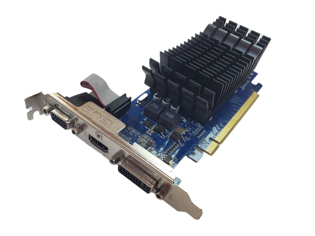 Видеокарта PCI-E Asus EN 210 (512Mb, DDR3, 64Bit, VGA, HDMI, DVI-I) (Б/У)