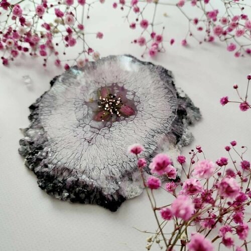 Подстаканник Цветы в смоле из эпоксидной смолы 1863₽