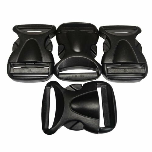 Застежка фастекс 40мм, чёрный (4 шт)