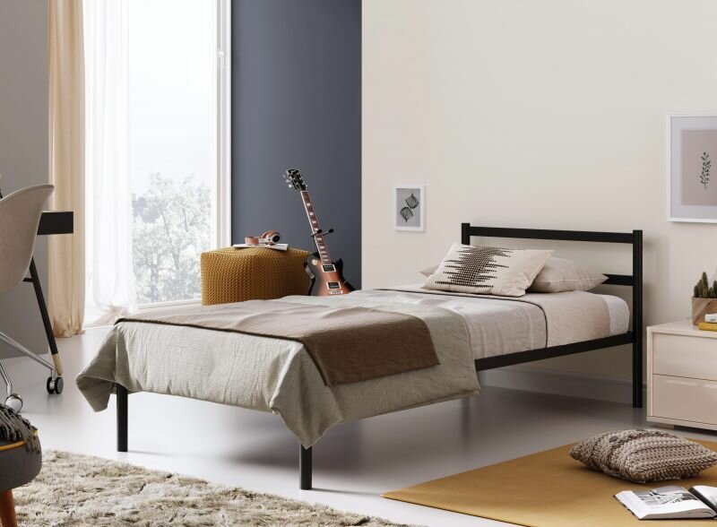 фото Кровать WOODVILLE Фади 04 120х200 черная