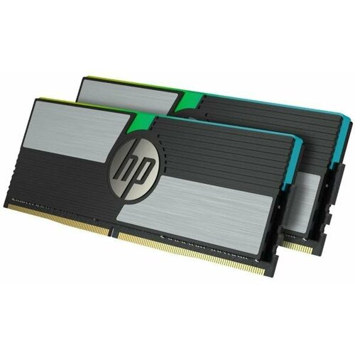 Оперативная память для компьютера 32Gb (2x16Gb) PC4-25600 3200MHz DDR4 DIMM CL16 HP V10 RGB 48U47AA