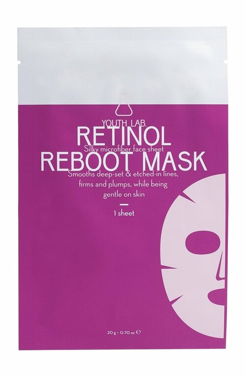 YOUTH LAB Retinol Reboot Mask Маска для лица тканевая с ретинолом восстанавливающая, 1 шт.