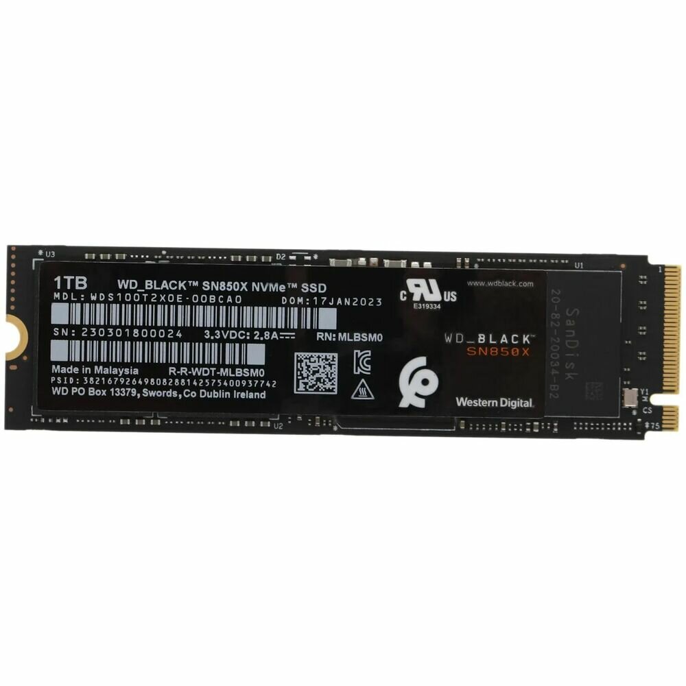 Накопитель SSD WD 1TB Black (WDS100T2X0E) - фото №9