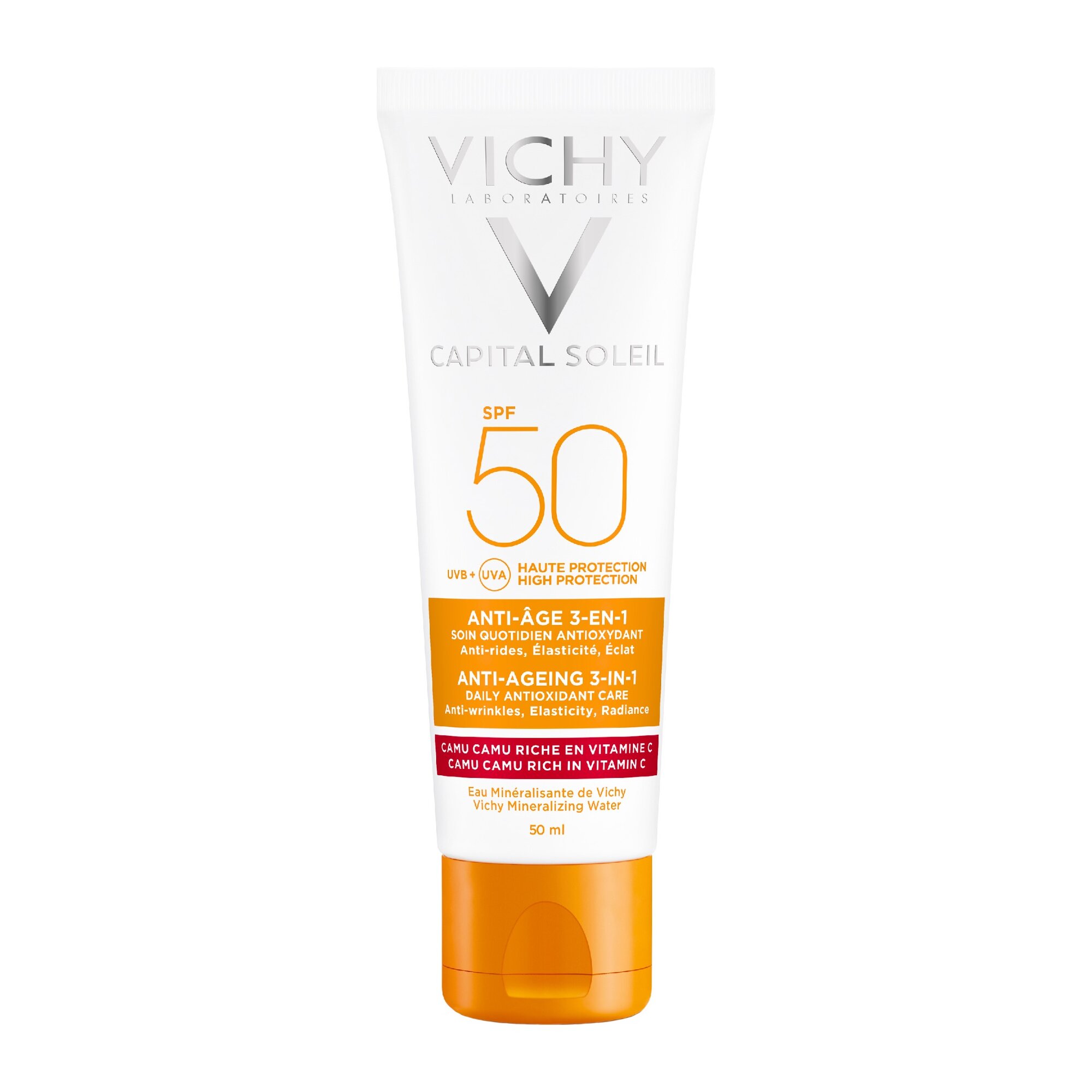 Крем Vichy Capital Ideal Soleil Anti - Aging 3в1 с антиоксидантами SPF 50, 50мл