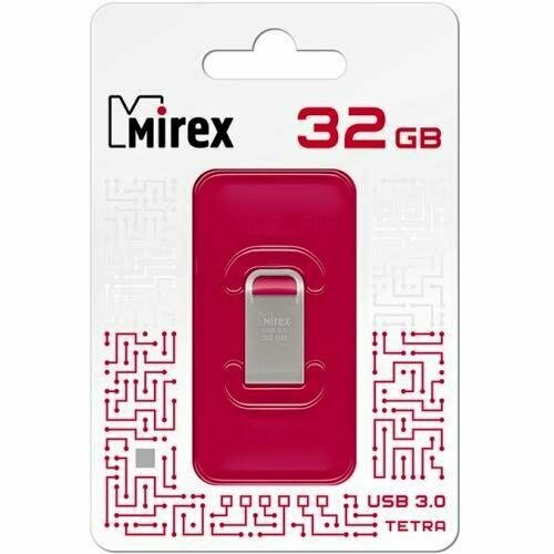 Флешка Mirex Tetra 32Гб usb 3.0 Flash Drive - металлический корпус накопитель usb 2 0 8gb mirex mario 13600 fmumab08 синий ecopack