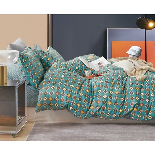 Комплект постельного белья, евро, сатин твил, 100% хлопок, 4 наволочки