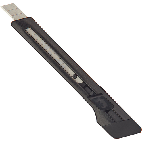 нож нож канцелярский 18 мм альфа с фиксатором пластик цвет салатовый Нож Edding Нож канцелярский 9 мм EDDING (E-M 9) , с фиксатором, пластик, цв. черный