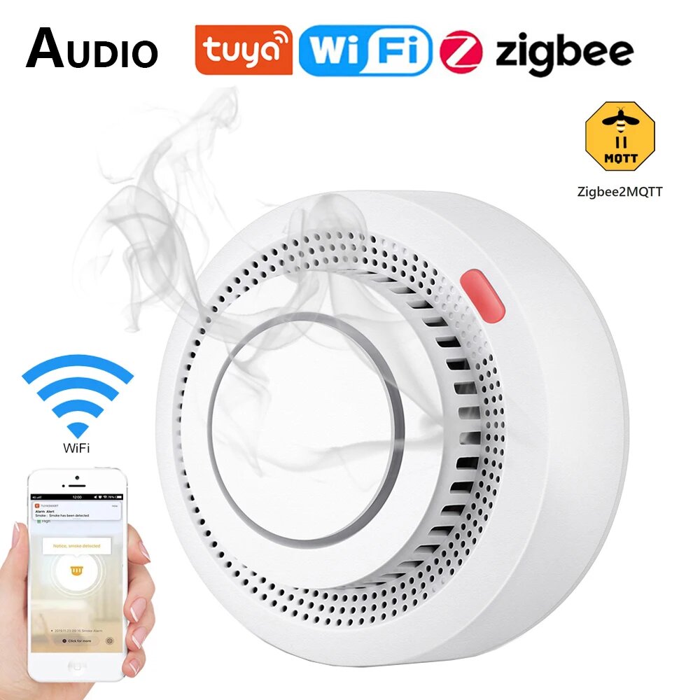 Датчик дыма Tuya Zigbee/Wi-Fi, Zigbee Version — фото 1