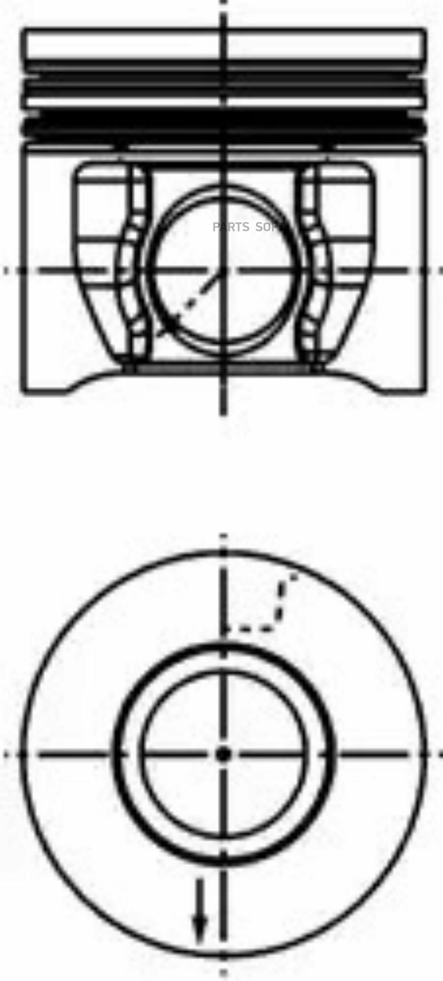 Поршень dm.89.90x2.0x2.0x2.0 STD KOLBENSCHMIDT / арт. 41285600 - (1 шт)