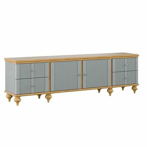 Тумба ТВ Гостиная Рандеву 24 (серый №7042+антик №24)