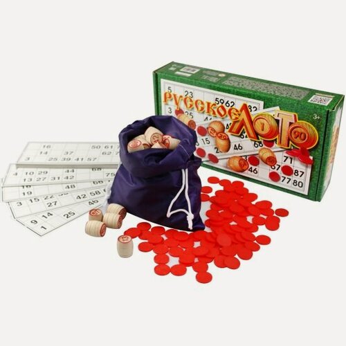 Изображение товара Настольная игра Десятое Королевство 00037 Лото Русское, зеленое