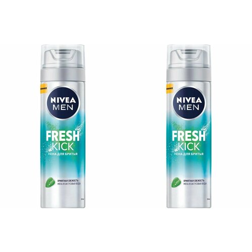 Nivea Пена для бритья Приятная свежесть, 200 мл 2 шт пена для бритья nivea men охлаждающая для чувствительной кожи 200 мл