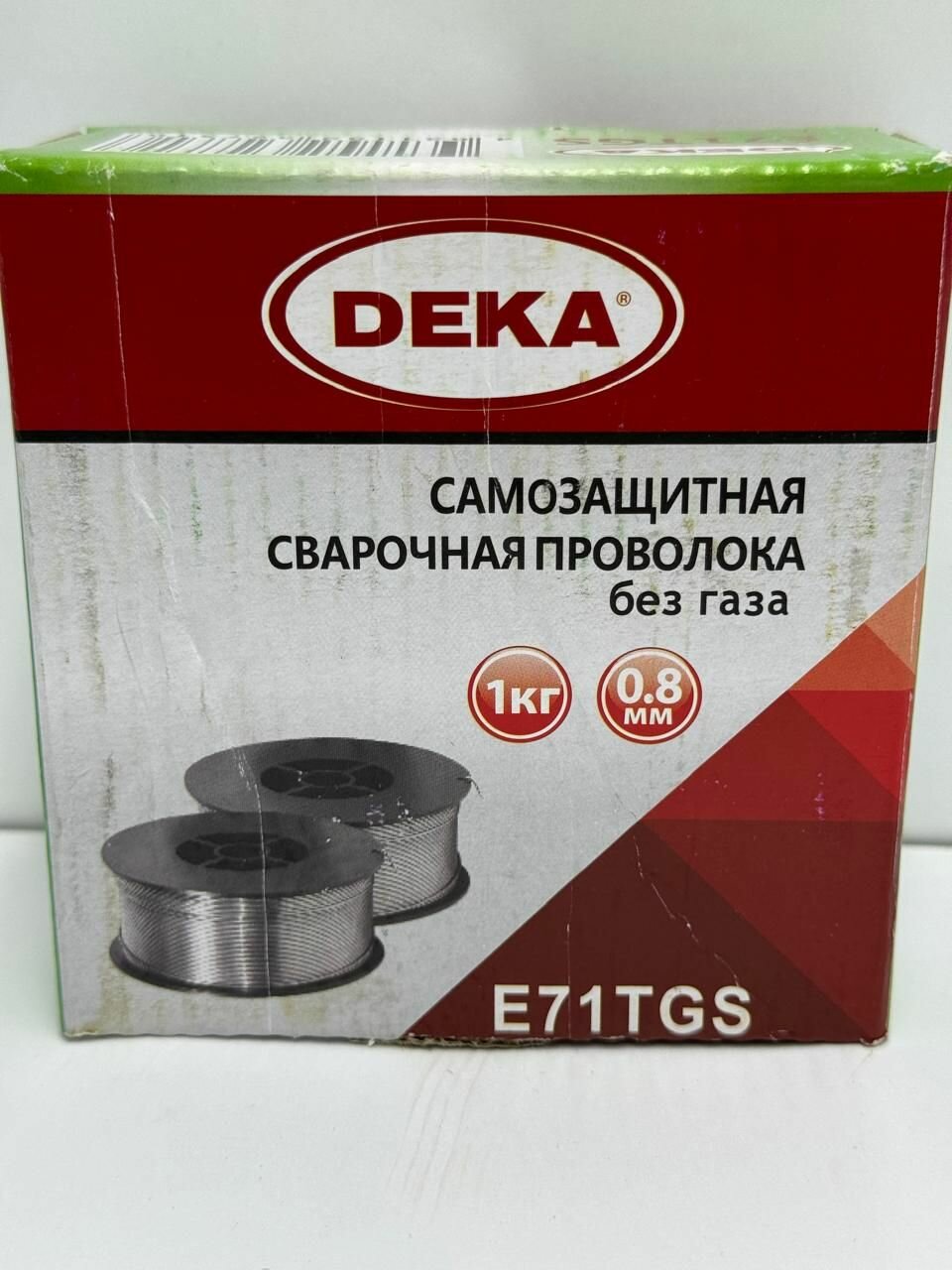 Проволока для сварки порошковая самозащитная без газа DEKA E71TGS 0,8мм, 1кг