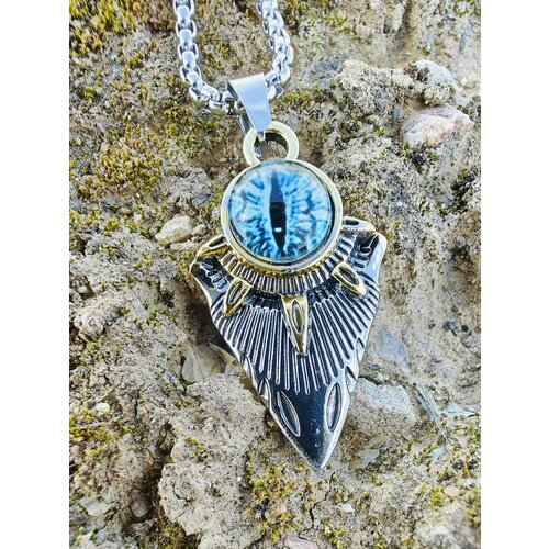 Колье, длина 60 см, серебряный