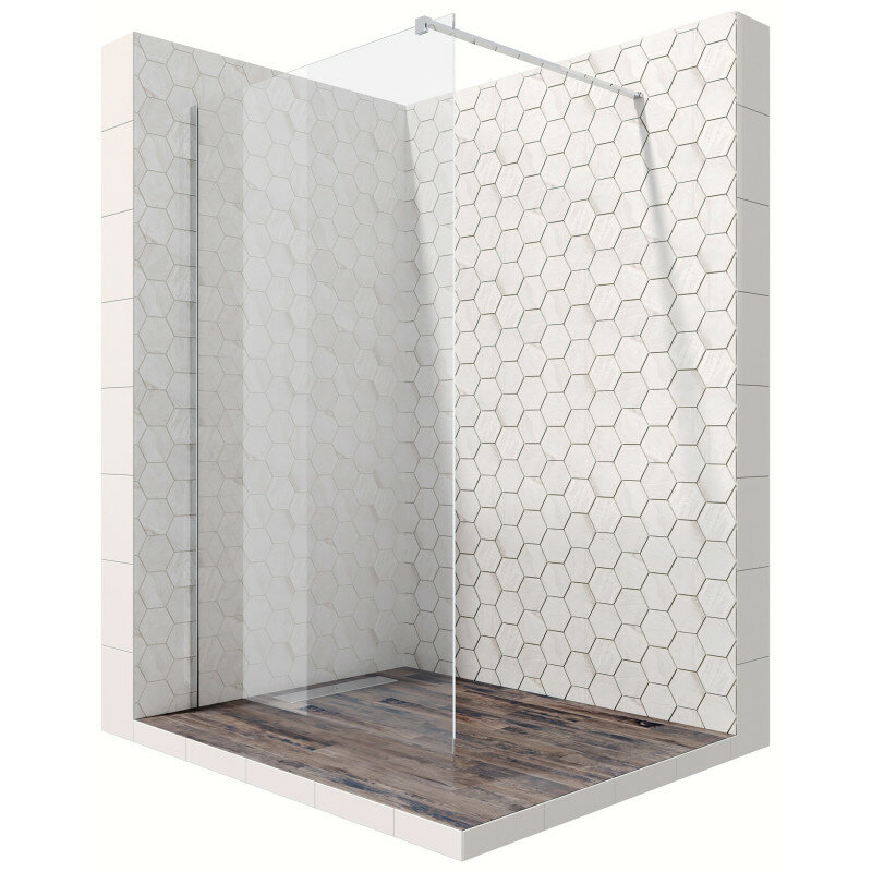 Душевая перегородка Ambassador Walk-in 90х200 15031101 профиль хром стекло прозрачное