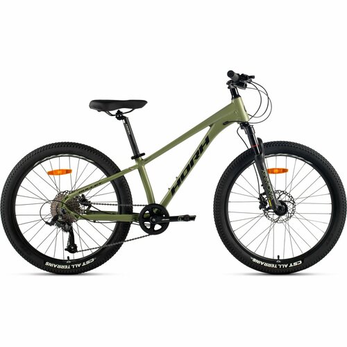 Велосипед горный HORH BULLET 24 2024 Khaki подростковый для мальчиков алюминий размер рамы 12 рост 130-145 см 52354₽
