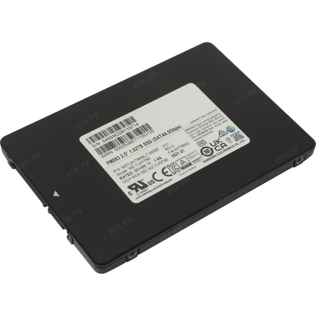 SSD диск Samsung PM883 1.92 Тб MZ7LH1T9HMLT