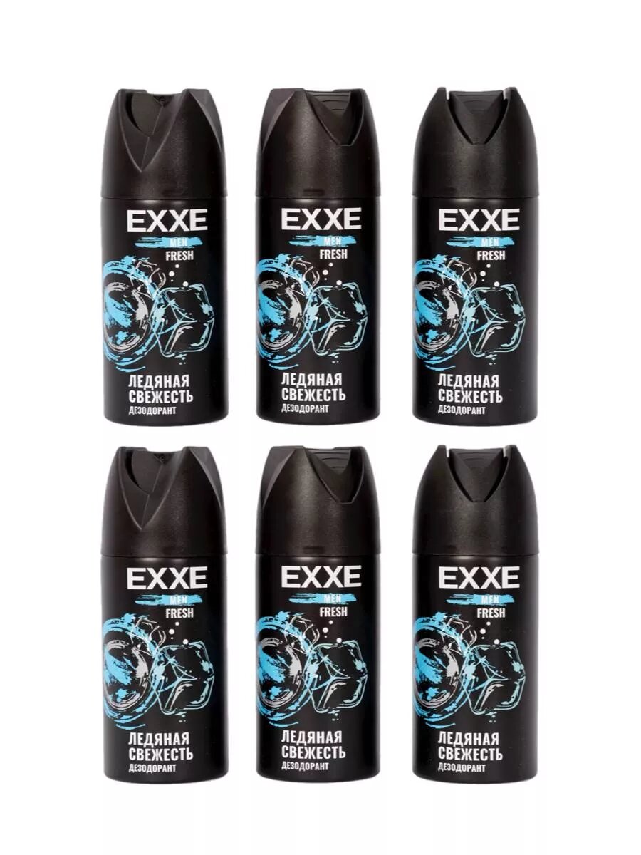Дезодорант EXXE Fresh, спрей, ледяная свежесть, 150мл, мужской, 6шт
