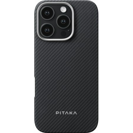 Чехол Ultra-Slim Case 600D Aramid Fiber Black/Grey Twill для iPhone 16 Pro черный/серый KI1601PA
