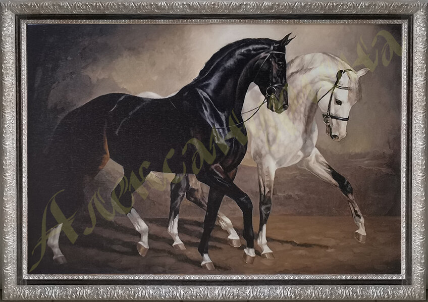 Картина "Грациозные лошади" холст цифровая печать 40x60см