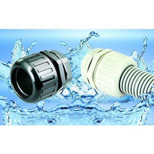 Муфта вводная N-MGW20-21B IP68, AVC, для пластиковых гофрированных труб диаметром 21-22 мм, цвет черный