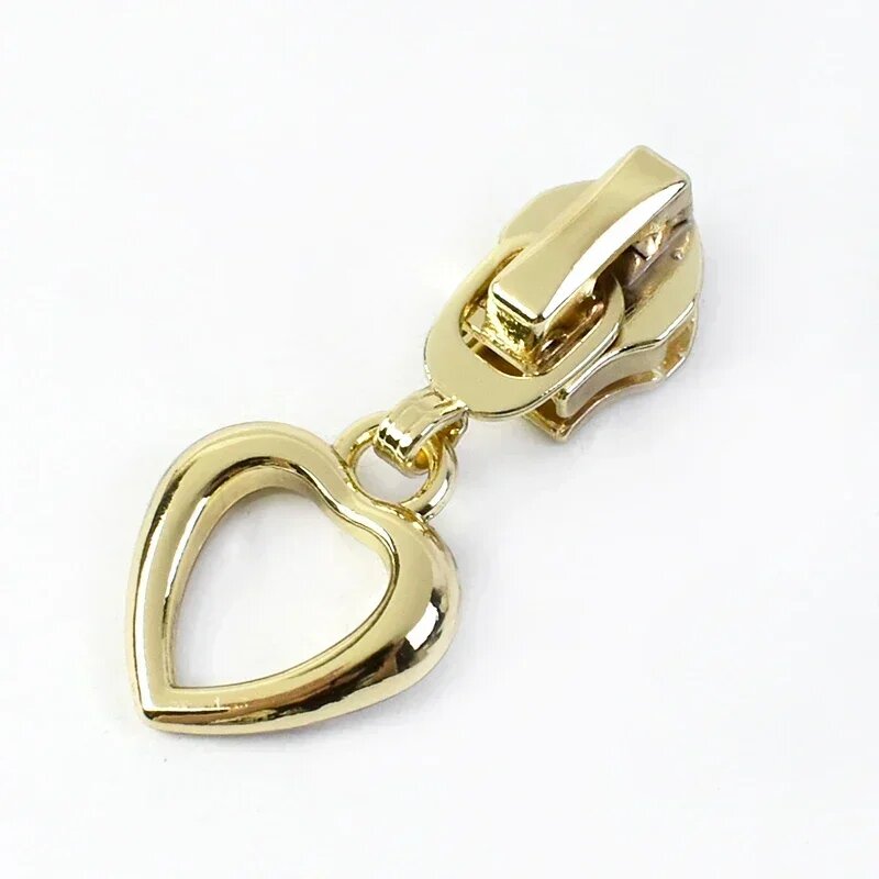Металлические ползунки на молнию Meetee 5# KY075-LightGold, 5Pcs