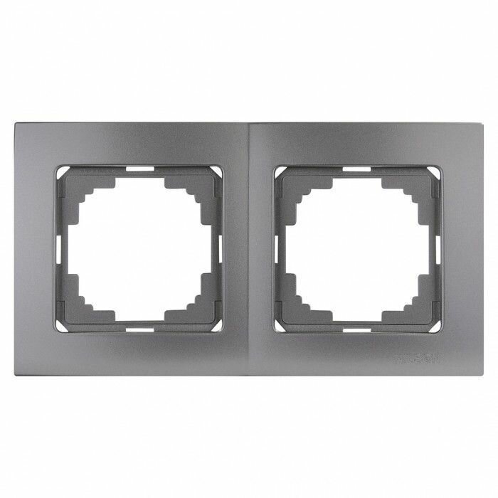 Рамка электроустановочная 2-ая NILSON антрацит