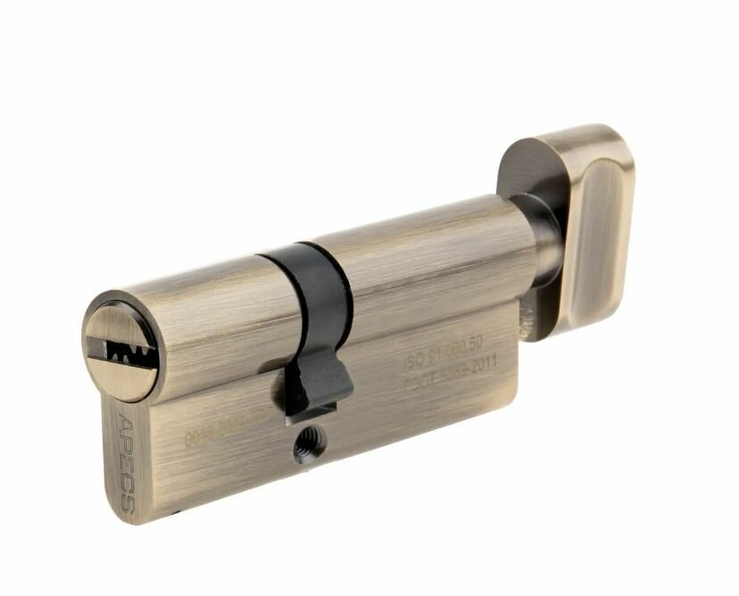 Цилиндровые механизмы Apecs Pro 80 (35/45)-С-AB 80mm ключ/вертушка бронза
