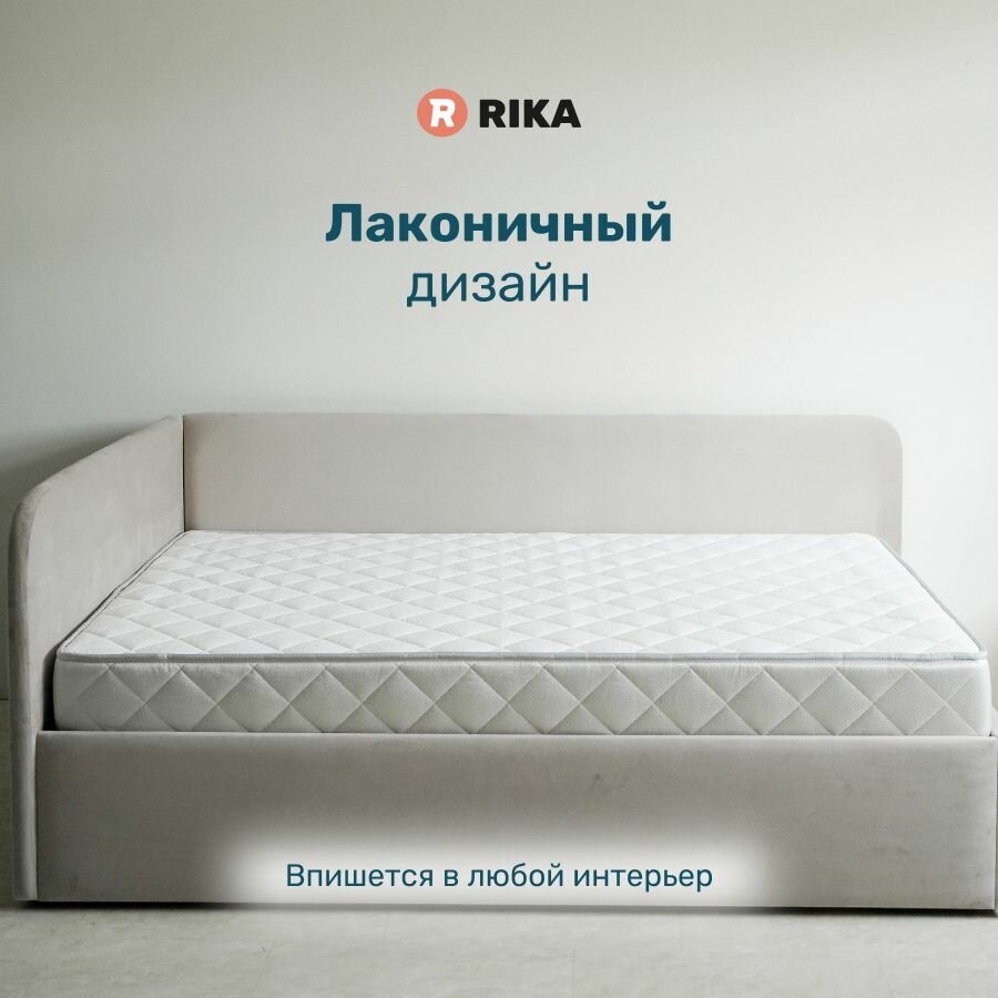 Кровать LOO полутороспальная 120х200, угловая, велюр, с повышенной нагрузкой, на цельносварной раме, ортопедическое основание, изголовье слева — фото 1