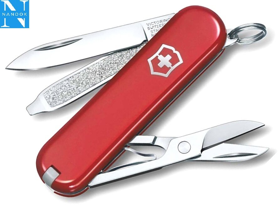 Нож-брелок VICTORINOX Classic SD 58 mm многофункциональный 0.6223. G красный