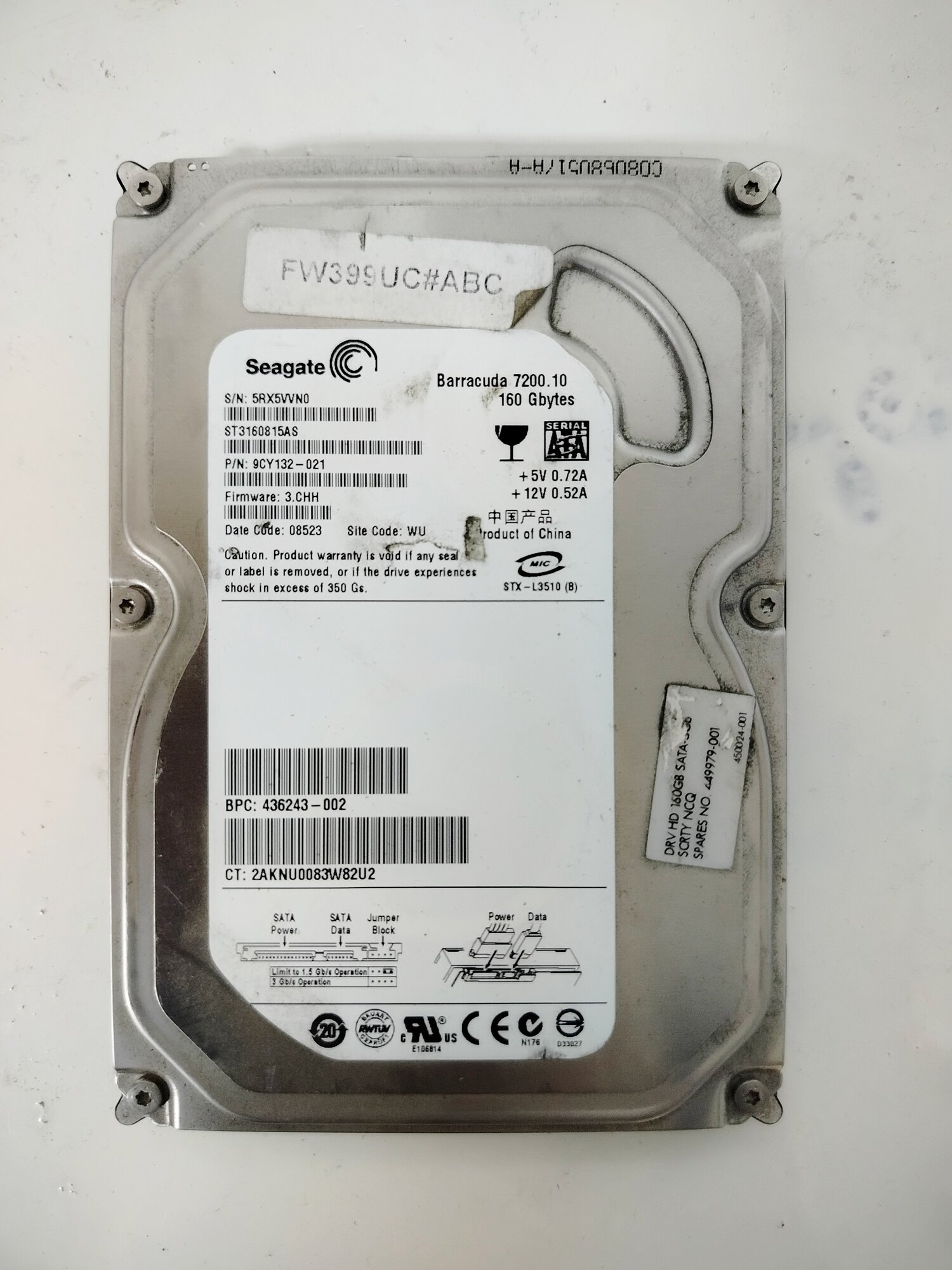 Жесткий диск Seagate Barracuda 160GB 3,5" SATA