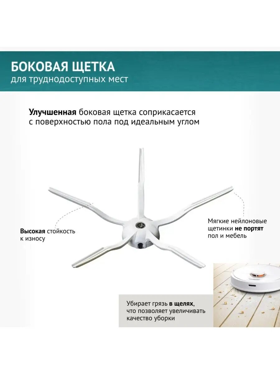 Картинки Щетки боковые 2шт. для робота-пылесоса Xiaomi Roborock S5 Max, S6 Max, S7