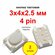 Кнопка тактовая 3х4х2.5 мм SMD 4 pin наружу 2 штуки