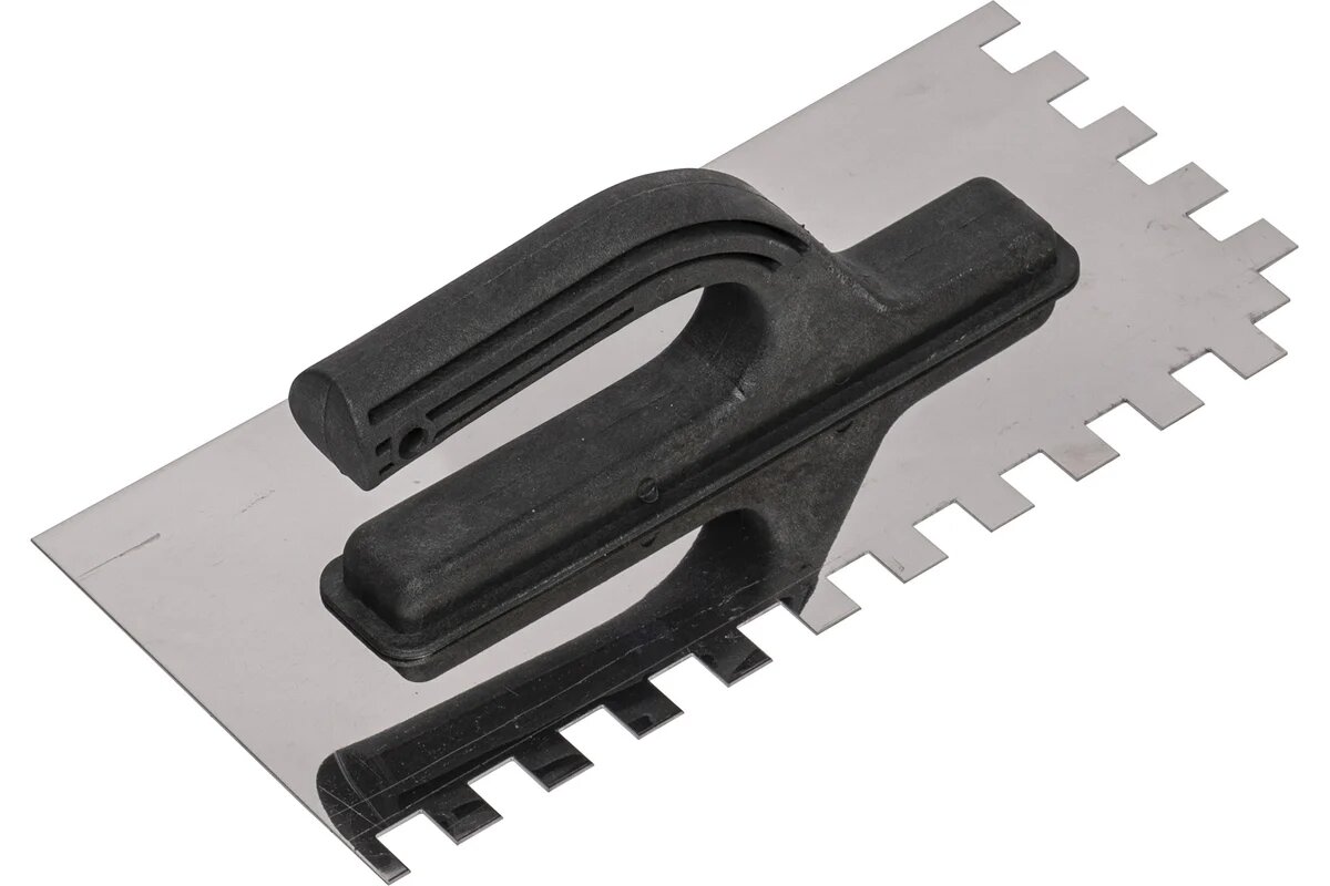 РемоКолор Гладилка зубчатая нержавеющая сталь, пластиковая рукоятка, 130x270мм, зуб 12x12мм, (шт.) 27-1-012