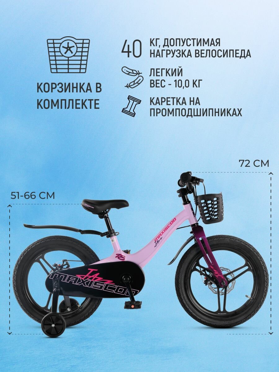 Велосипед детский двухколесный Maxiscoo JAZZ Pro 18" (2025) MSC-J1843P — фото 1