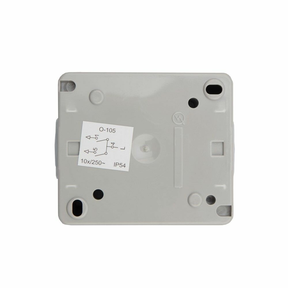 KR-78-0609 Kranz Выключатель двухклавишный INDUSTRIAL IP54, о/у, серый - фото №7