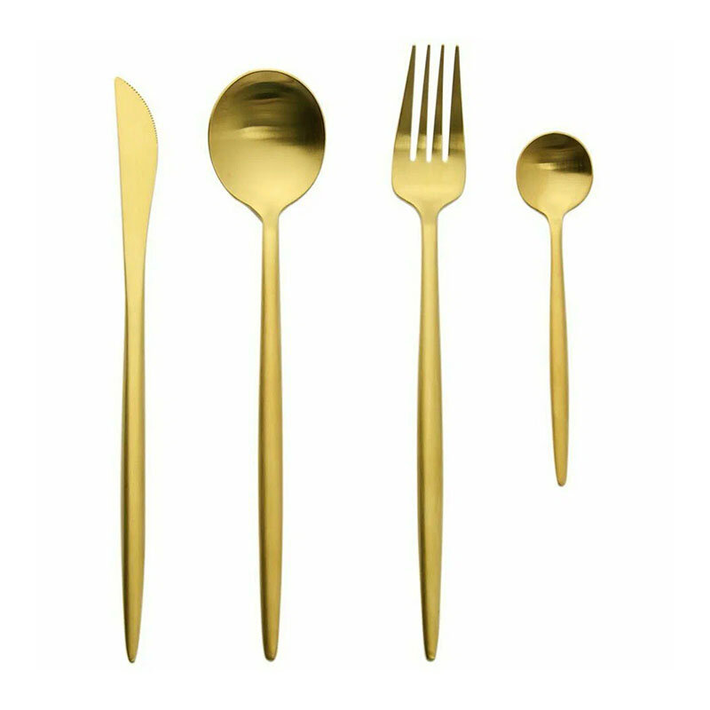 Картинки Набор столовых приборов ( Оригинал ) Xiaomi Maison Maxx Stainless Steel Cutlery Set CYZ-001J Gold
