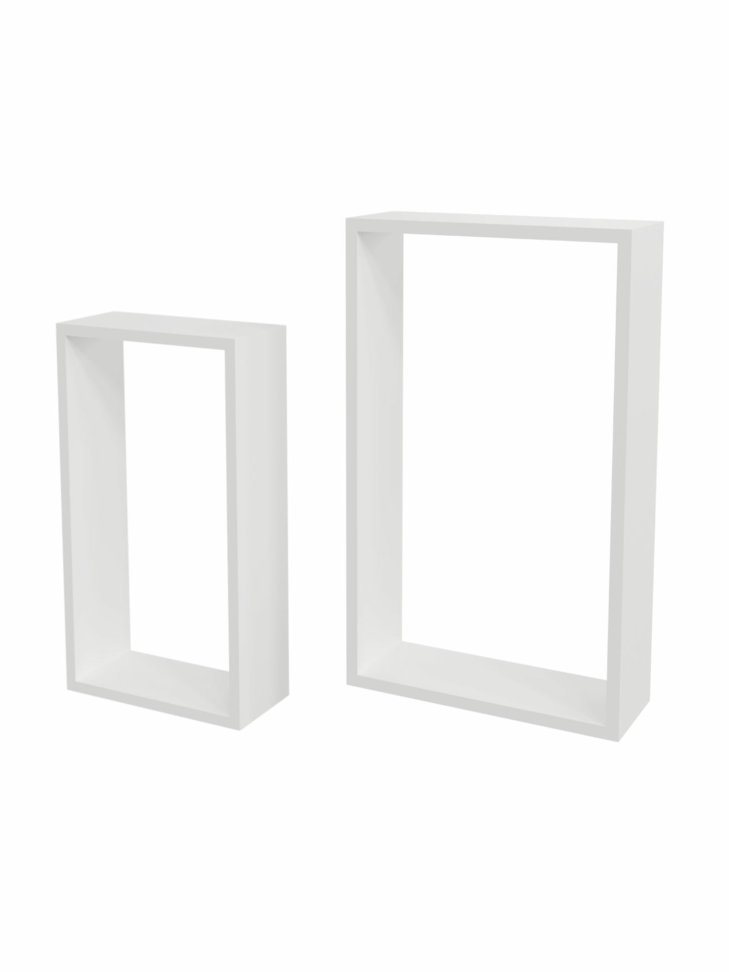 Полка настенная Spaceo 45x27 см/40x22 см МДФ цвет белый 2 шт