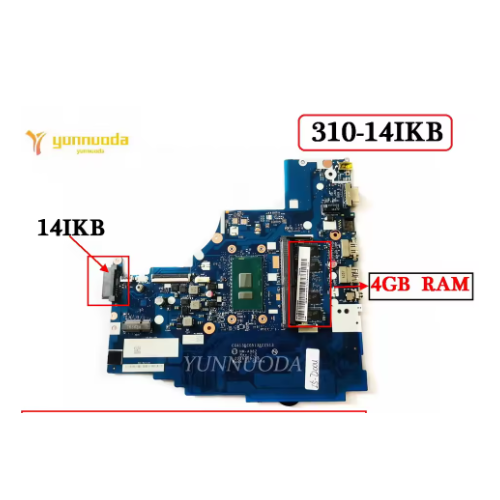 Для Lenovo IdeaPad 310-14IKB Материнская плата ноутбука I5-7200U CPU 4GB RAM CG413 CG513 CZ513 NM-A982 4950₽