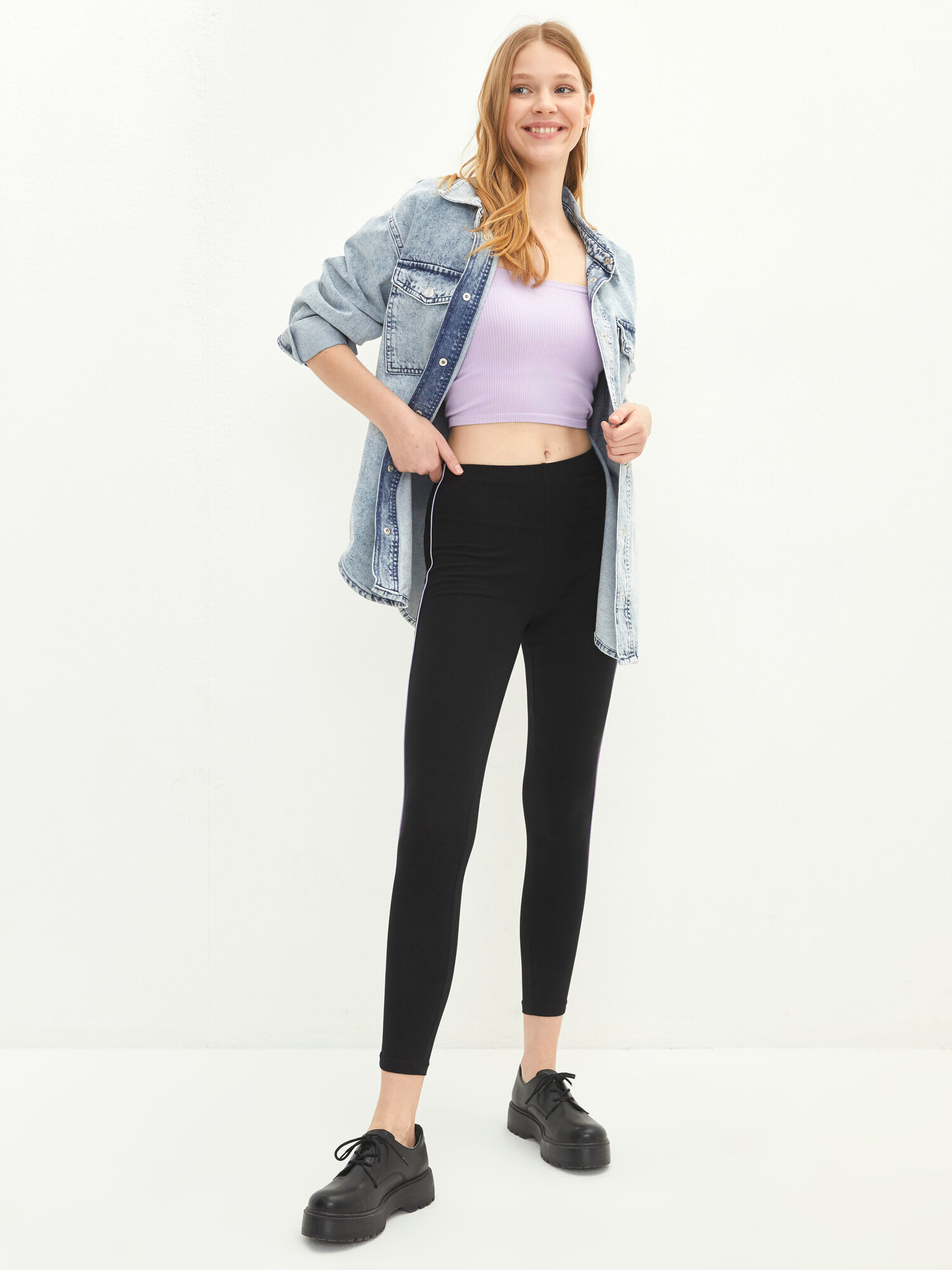 Легинсы спортивные LC Waikiki, размер S, black