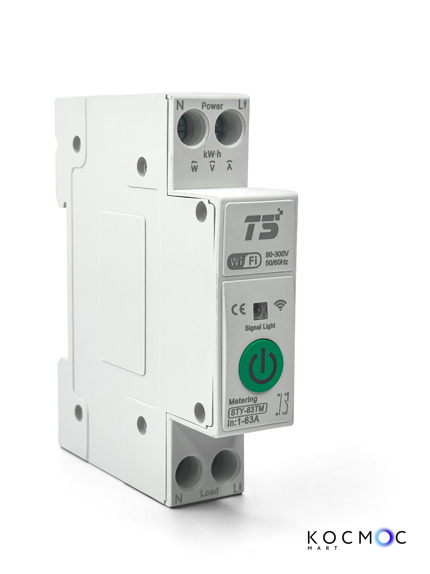 Умный выключатель с Алисой на din рейку 63 А система умный дом Smart life Tuya автомат wifi стабилизатор напряжения